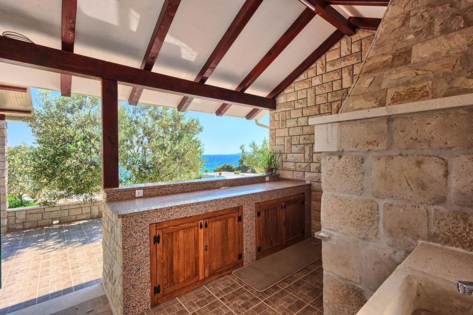 Traditional Dalmatian Stone House By The Sea Okrug Gornji Zewnętrze zdjęcie